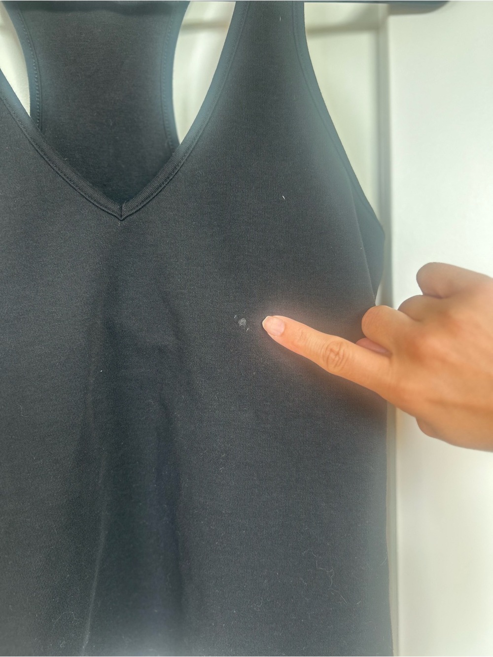 Express Black V-Neck Racerback Tank Top | Small - Picture 3 of 10
